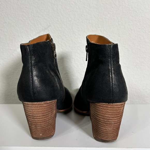 Korkease Sculpted Stacked Wedge Black Bootie Natalya Size 9 $190.00 - Picture 5 of 11